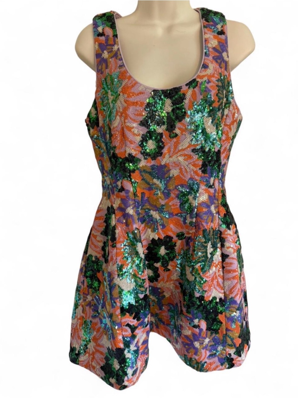NWOT Endless Rose Sequin Floral Tank Dress selling for $380, high fashion